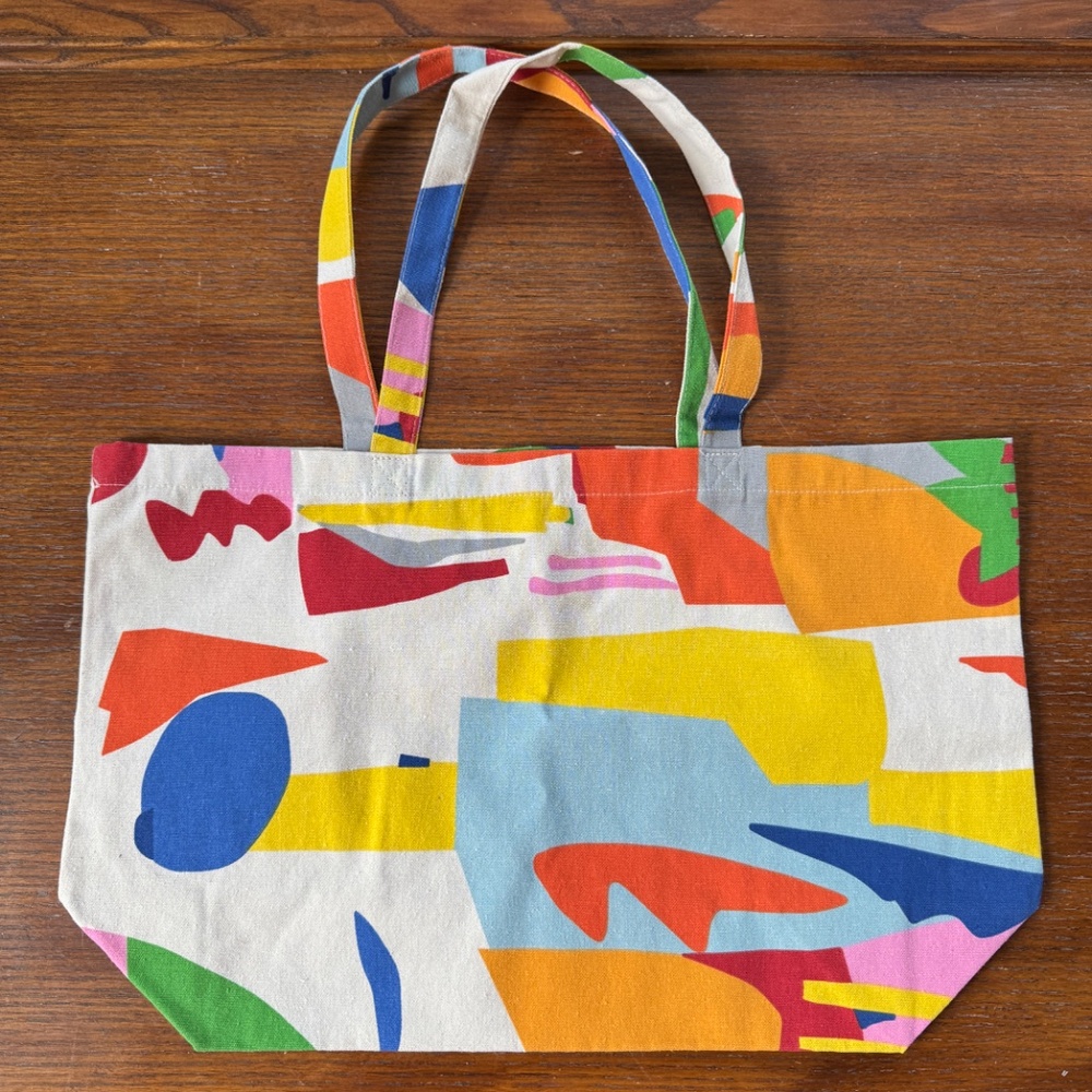 Sezane x G. Kero geometric print colorful maximalist tote limited edition NWOT - Picture 2 of 5